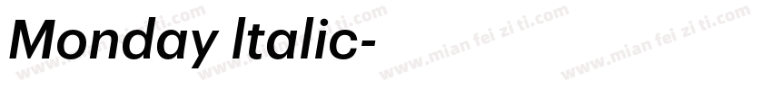 Monday ltalic字体转换